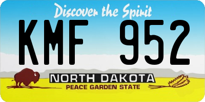 ND license plate KMF952