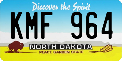 ND license plate KMF964