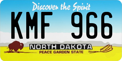 ND license plate KMF966