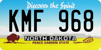 ND license plate KMF968