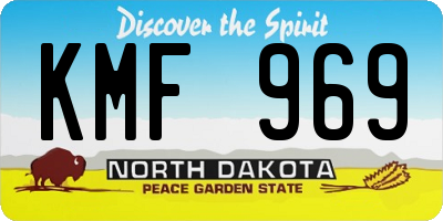 ND license plate KMF969