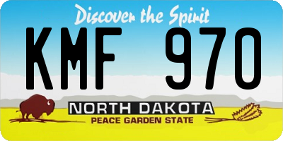 ND license plate KMF970