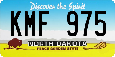 ND license plate KMF975