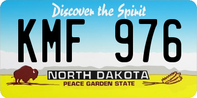 ND license plate KMF976