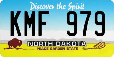 ND license plate KMF979