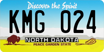 ND license plate KMG024