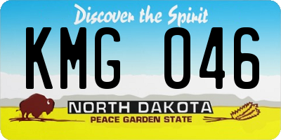 ND license plate KMG046