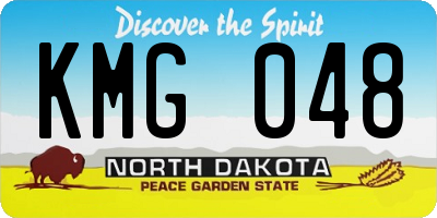 ND license plate KMG048