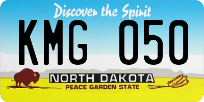 ND license plate KMG050