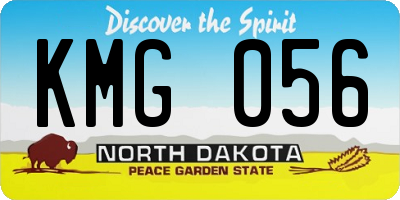 ND license plate KMG056