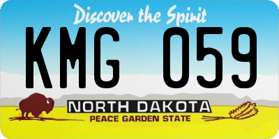 ND license plate KMG059