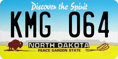 ND license plate KMG064