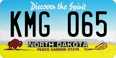 ND license plate KMG065