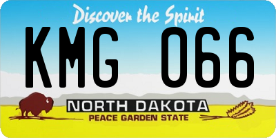 ND license plate KMG066