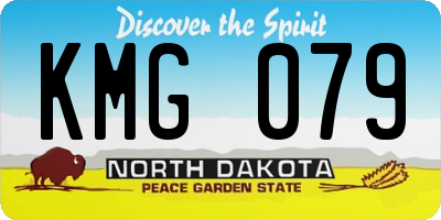 ND license plate KMG079