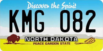 ND license plate KMG082