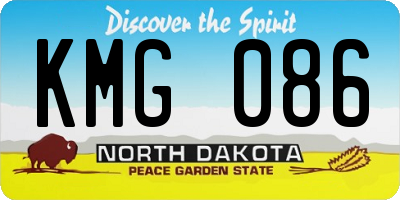 ND license plate KMG086