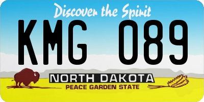 ND license plate KMG089