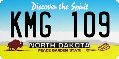 ND license plate KMG109