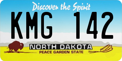 ND license plate KMG142