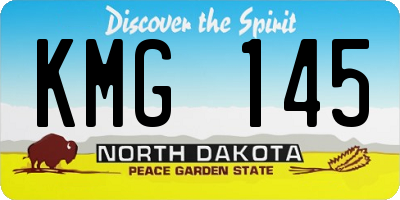 ND license plate KMG145