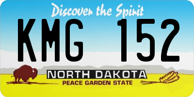 ND license plate KMG152