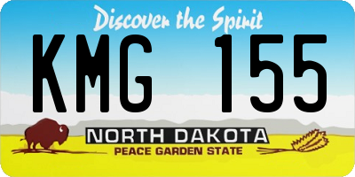 ND license plate KMG155