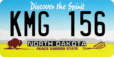 ND license plate KMG156
