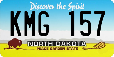 ND license plate KMG157
