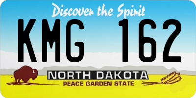 ND license plate KMG162