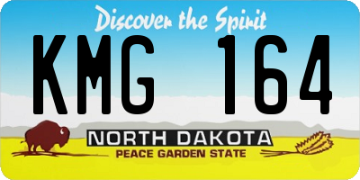 ND license plate KMG164