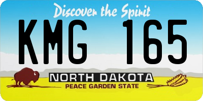 ND license plate KMG165