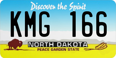 ND license plate KMG166