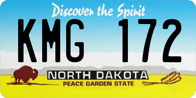ND license plate KMG172