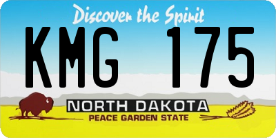ND license plate KMG175