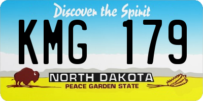 ND license plate KMG179