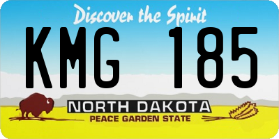 ND license plate KMG185