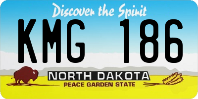 ND license plate KMG186