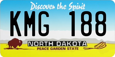 ND license plate KMG188