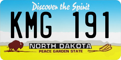 ND license plate KMG191
