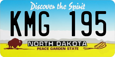 ND license plate KMG195