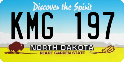 ND license plate KMG197