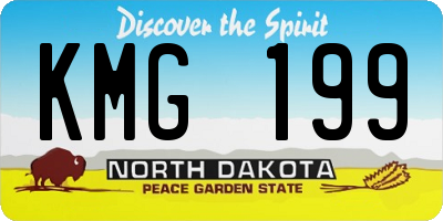 ND license plate KMG199