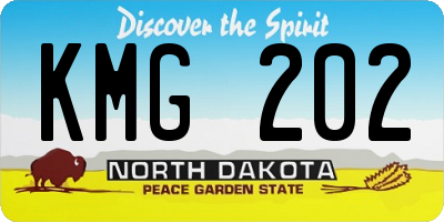 ND license plate KMG202