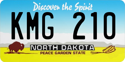 ND license plate KMG210