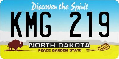 ND license plate KMG219