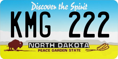 ND license plate KMG222