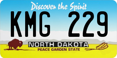 ND license plate KMG229