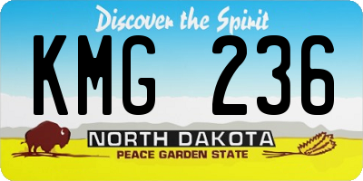 ND license plate KMG236
