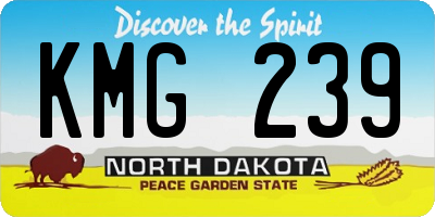 ND license plate KMG239